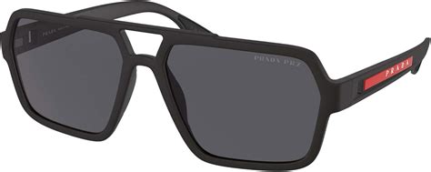 Sunglasses Prada Linea Rossa PS 1 XS DG002G Black Rubber, 